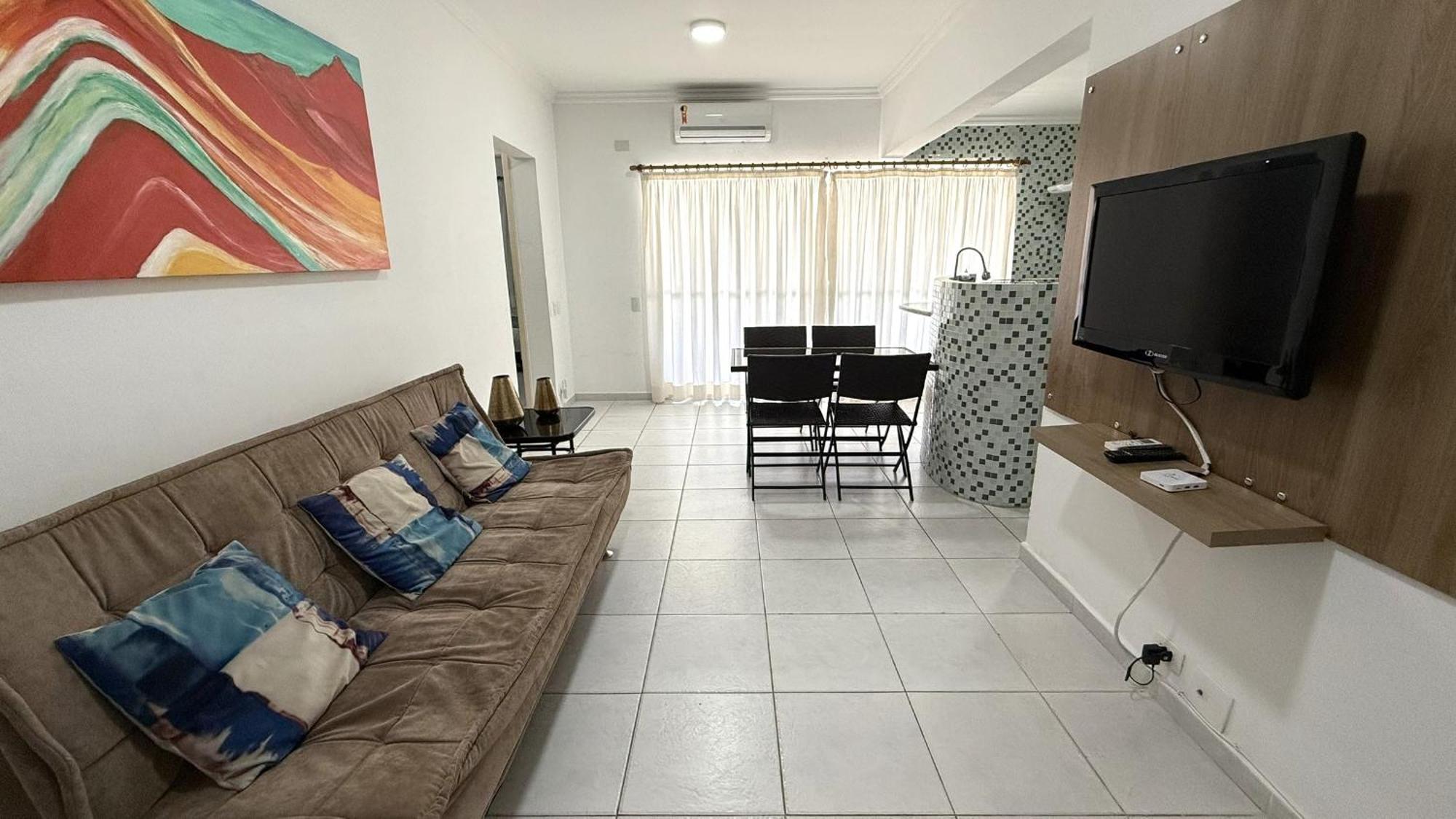 Flat A 1 Quadra Da Praia Das Pitangueiras - Ar Condicionado - 6 Pessoas Guarujá Esterno foto